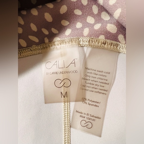 CALIA Essential High Rise Full length Leggings Mauve Confetti Dot Size M - Picture 8 of 11